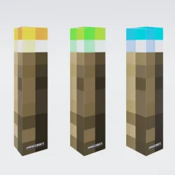 Akku LED Dekoleuchte Fackel MINECRAFT 2-tlg