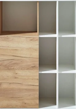 Aktenschrank LION 85 x 120 cm Weiß/ Navarra-Eiche