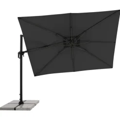 Ampelschirm 350 x 260 cm schwarz /anthrazit