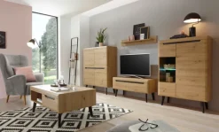 Anbauwand N3 TORGE 4-teilig 344 x 170 cm Eiche Artisan Dekor