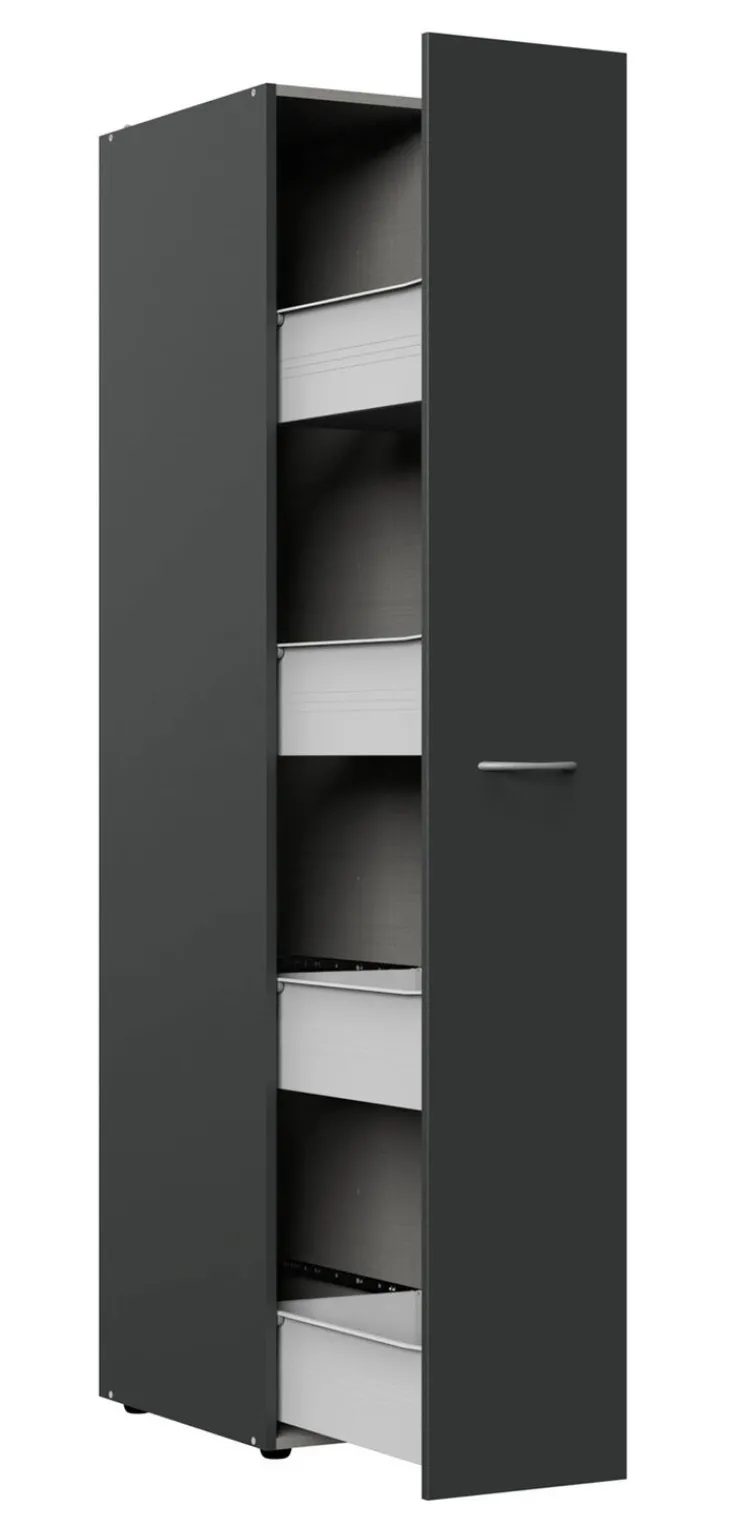 QUARTIER Apothekerschrank MULTIRAUMKONZEPT 30 x 185 cm graphitfarben