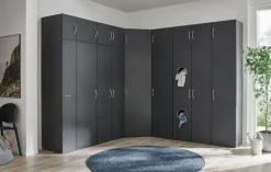 QUARTIER Apothekerschrank MULTIRAUMKONZEPT 30 x 185 cm graphitfarben