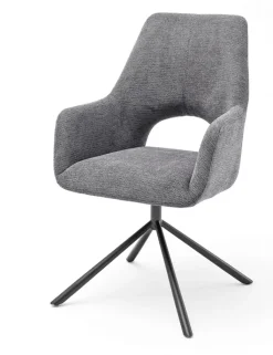 Armlehnstuhl JOICE 2er Set anthrazit