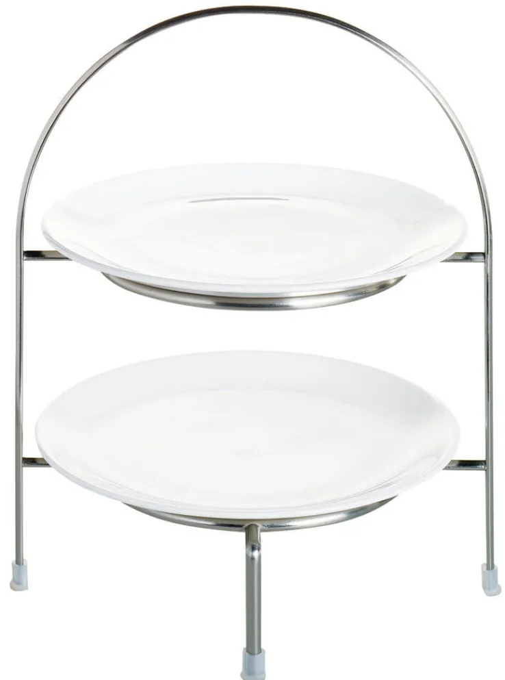 ASA Etagere 2-stöckig 28 cm silberfarbig