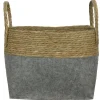 Aufbewahrungskorb Seegras 38 x 24 cm grau /braun
