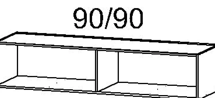 QUARTIER Aufsatzelement BREMEN 181 x 39 x 54 cm Sonoma Eiche