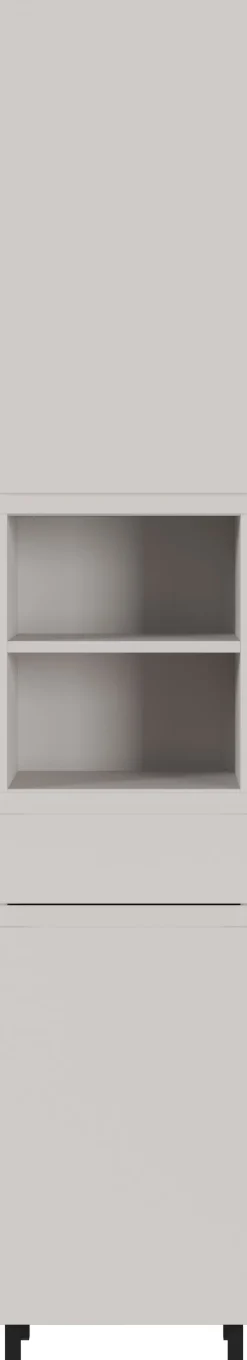 Bad Hochschrank SALINAS Kaschmir NB/ MDF foliert matt B/H/T ca. 34/190/34 cm