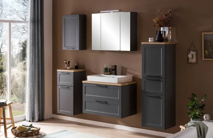 Bad- Unterschrank LÜTTICH grau 40cm