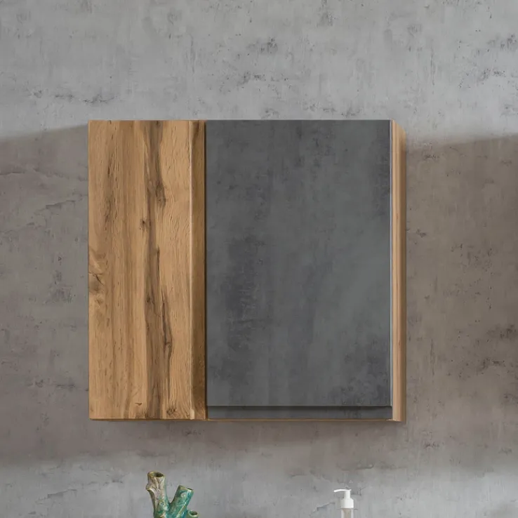 Bad-Hängeschrank GENT hellgrau/braun 65cm