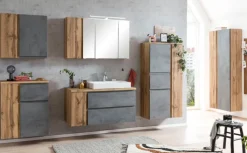 Bad-Hängeschrank GENT hellgrau/braun 65cm