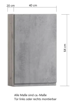 Bad-Hängeschrank GENT weiß/braun 40 cm