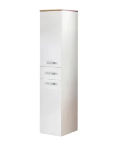 Bad-Hochschrank ALINA braun/weiß