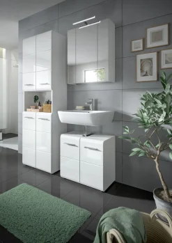 QUARTIER Bad-Hochschrank LOGAN weiß