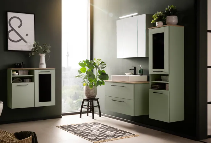 Bad-Hochschrank MALO pistazie