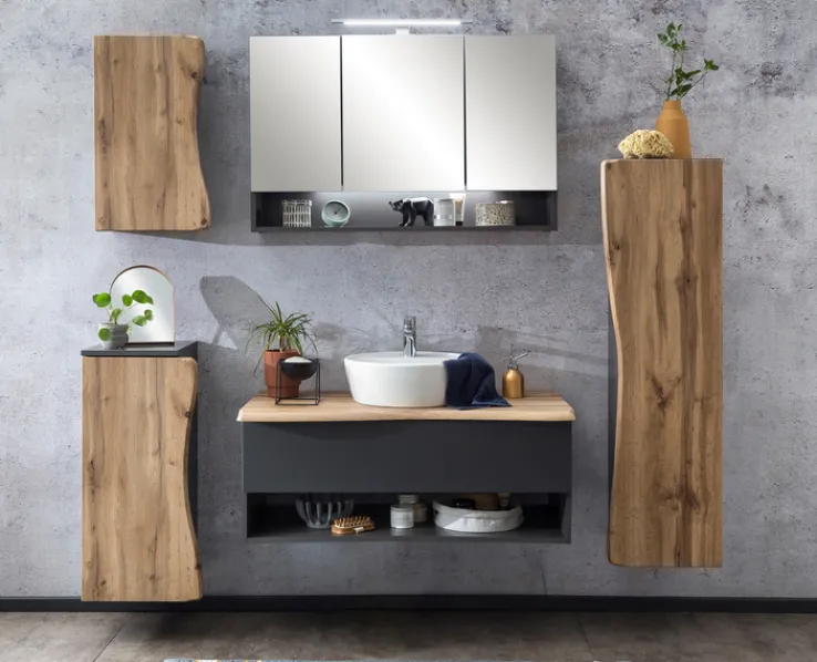 Bad-Midischrank ANTWERPEN braun/grau 30cm