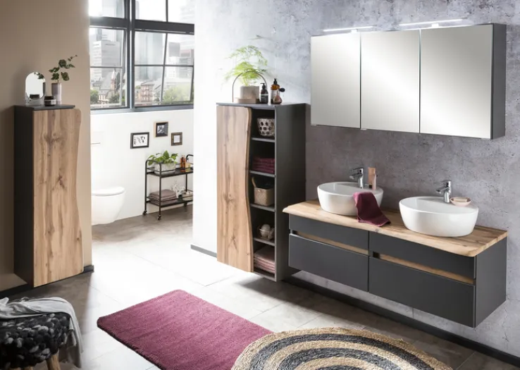 Bad-Midischrank ANTWERPEN braun/grau 30cm