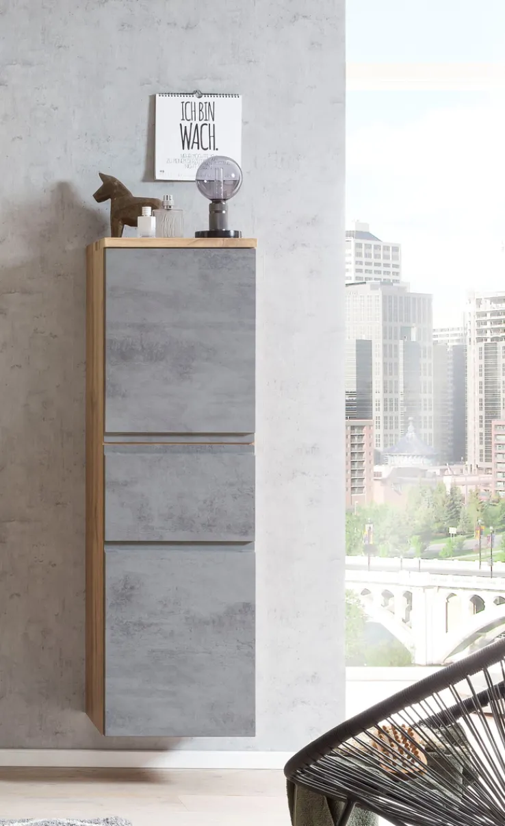 Bad-Midischrank GENT hellgrau/braun 40cm