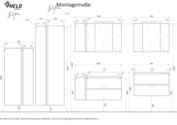 Bad-Midischrank GENT weiß/braun 65cm