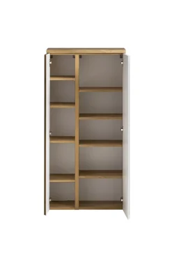 Bad-Midischrank GENT weiß/braun 65cm 2-türig