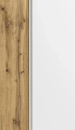 Bad-Midischrank GENT weiß/braun 65cm 2-türig