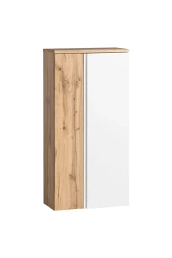 Bad-Midischrank GENT weiß/braun 65cm 2-türig