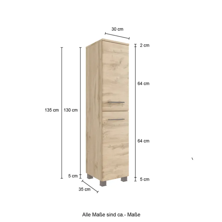 Bad-Midischrank LIMBURG braun 30cm
