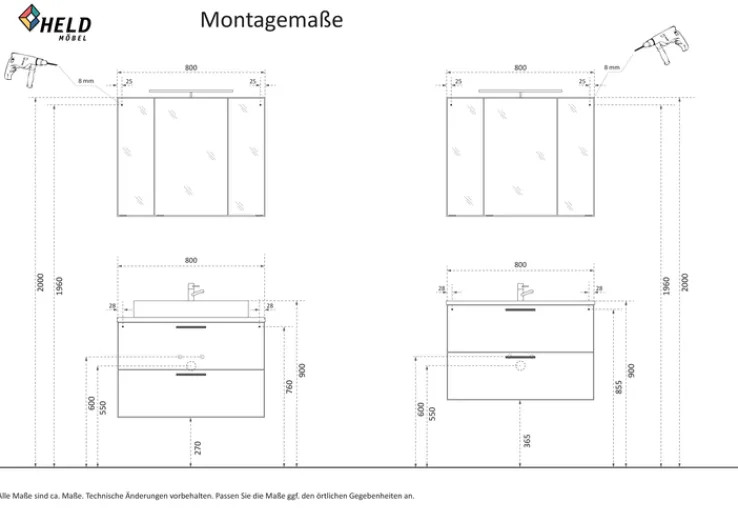 Bad-Midischrank LÜTTICH weiß
