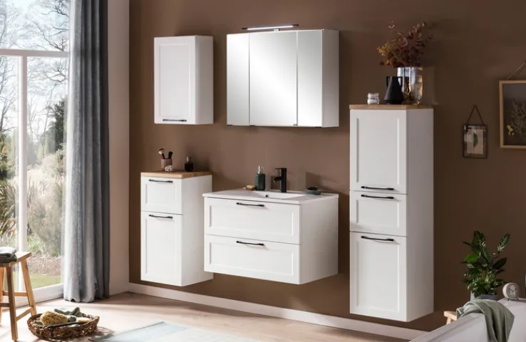 Bad-Midischrank LÜTTICH weiß