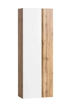 Bad-Seitenschrank GENT weiß/braun 65cm 2-türig