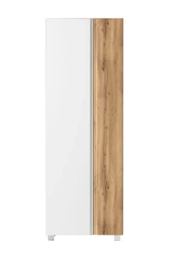 Bad-Seitenschrank GENT weiß/braun 65cm 2-türig