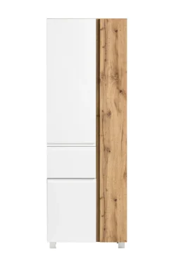 Bad-Seitenschrank GENT weiß/braun 65cm