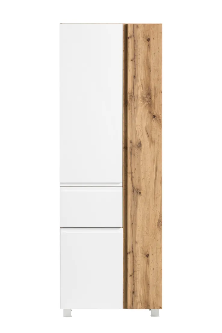 Bad-Seitenschrank GENT weiß/braun 65cm
