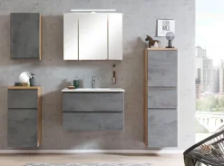 Bad-Spiegelschrank GENT weiß/braun 80cm