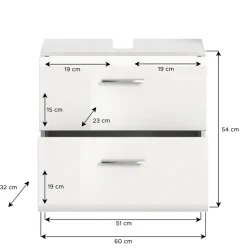 QUARTIER Bad-Waschbeckenunterschrank LOGAN weiß