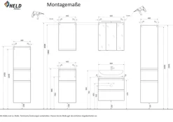 Bad-Waschbeckenunterschrank GENT weiß/braun