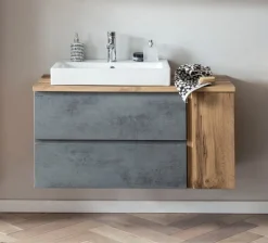 Bad-Waschtisch GENT hellgrau/braun 105cm