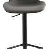 Barhocker MYMARCO Drehgestell schwarz Stoffbezug anthrazitschwarz