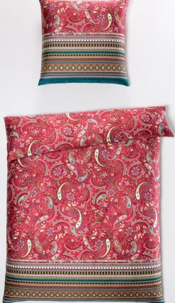 bassetti Mako-Satin-Bettwäsche BURANO V.R2 135 x 200 cm rot