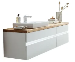 b.collection Waschplatz ESSENCE 161,2 cm Edelweiß matt/ Eiche