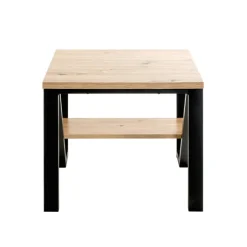 Beistelltisch 55 x 55 cm braun/schwarz