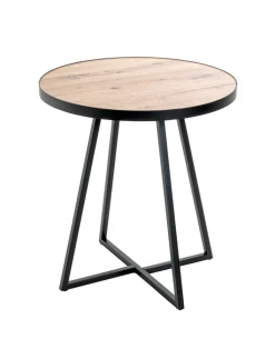 Beistelltisch 48 x 48 cm braun/schwarz