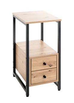 Beistelltisch 30 x 40 cm braun/schwarz