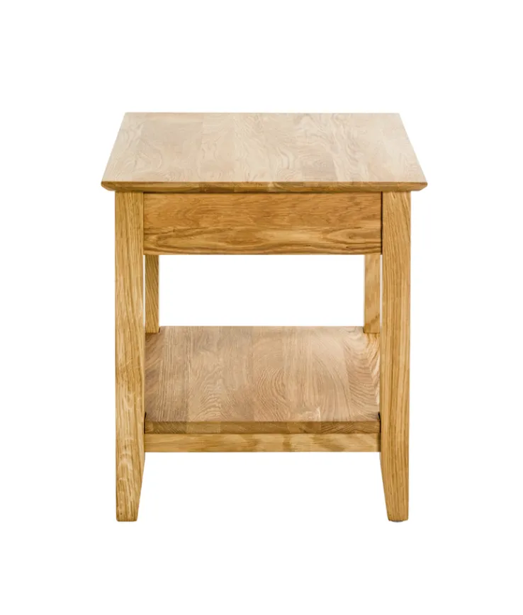 Beistelltisch 45 x 45 cm Eiche massiv braun