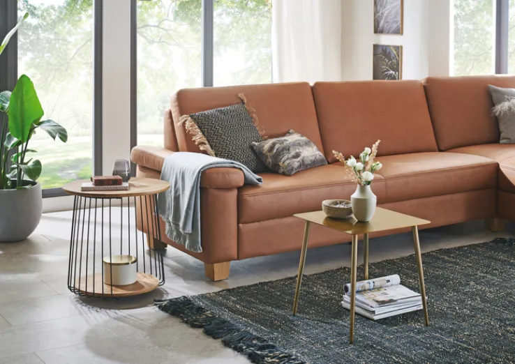 Beistelltisch 50 x 50 cm Eiche massiv/schwarz