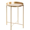 Beistelltisch 39 x 39 cm goldfarbig