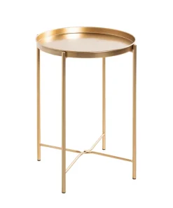 Beistelltisch 39 x 39 cm goldfarbig