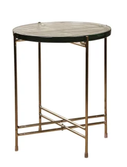 Beistelltisch 38 x 50 cm rund Casted Glass Clear