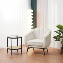 Beistelltisch 46 x 55 cm schwarz