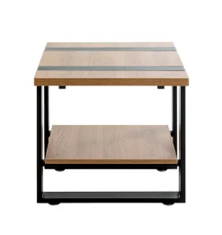 Beistelltisch 45 x 45 cm Schwarz/ Eiche dunkel