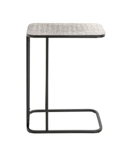 Beistelltisch 46 x 62 cm silberfarbig/schwarz